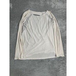 Lululemon If You're Lucky Long Sleeve Shirt Women's Size 8 White